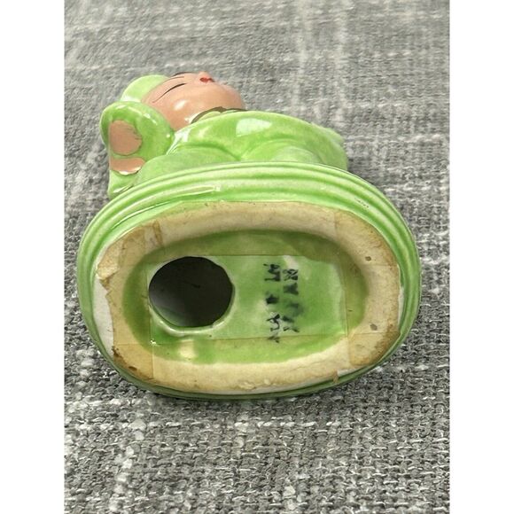 Vintage Asian Figurine‎ 1950s Mid Century Dancer Chartreuse Green 4.25" - Picture 7 of 8